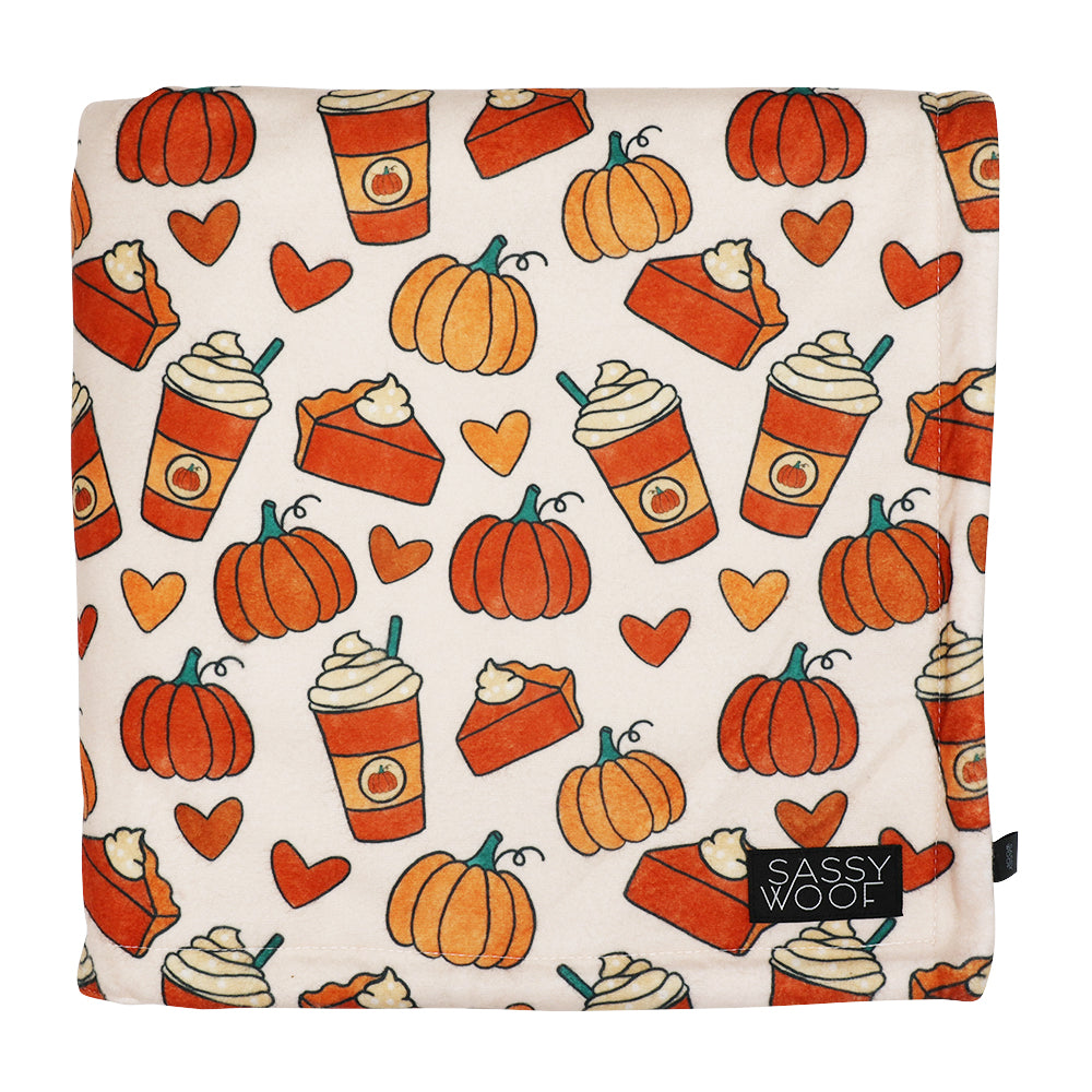 Fall Pumpkin Spice Dachshund Dog newest Throw Blanket