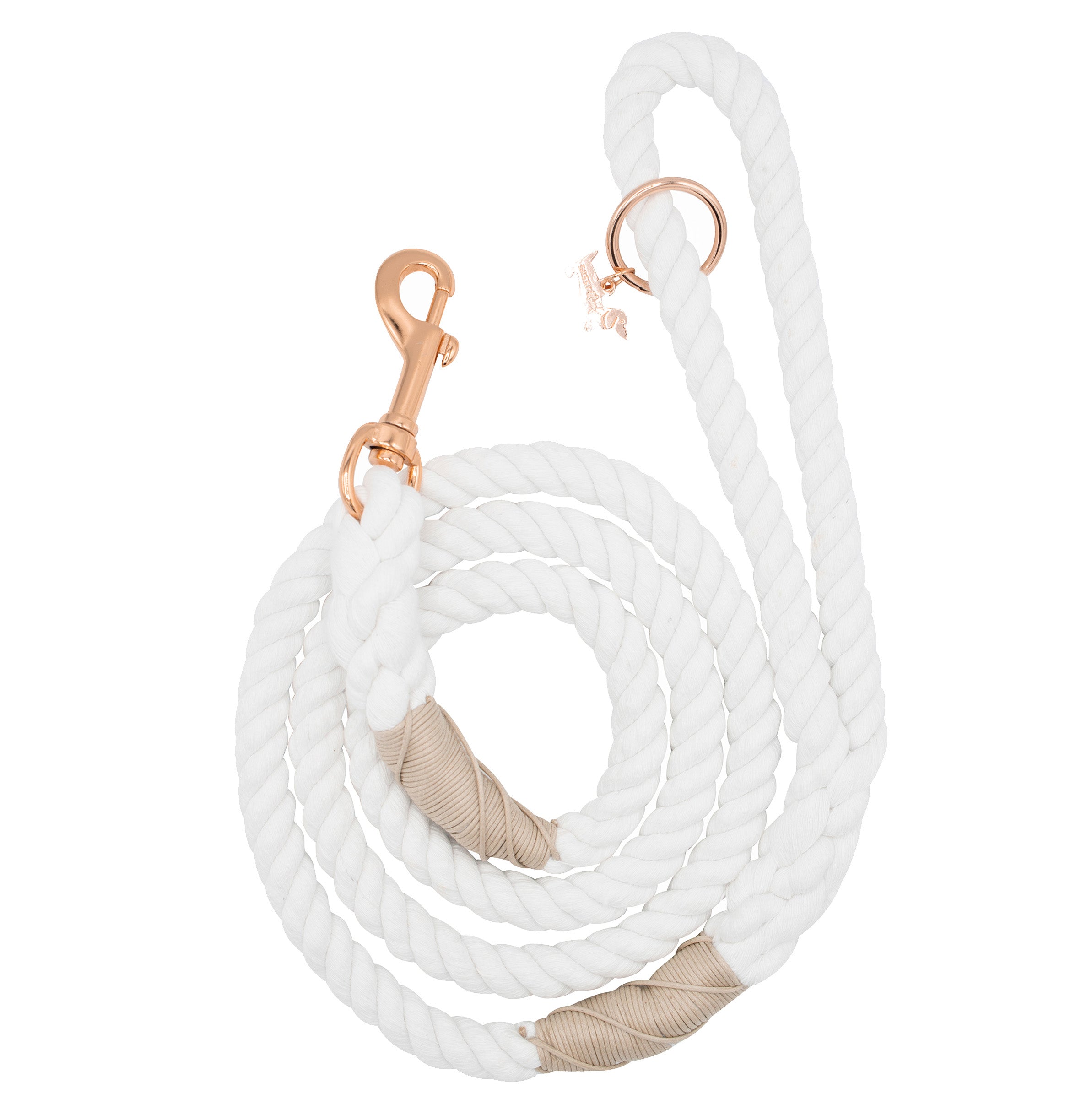 White rope hot sale dog lead