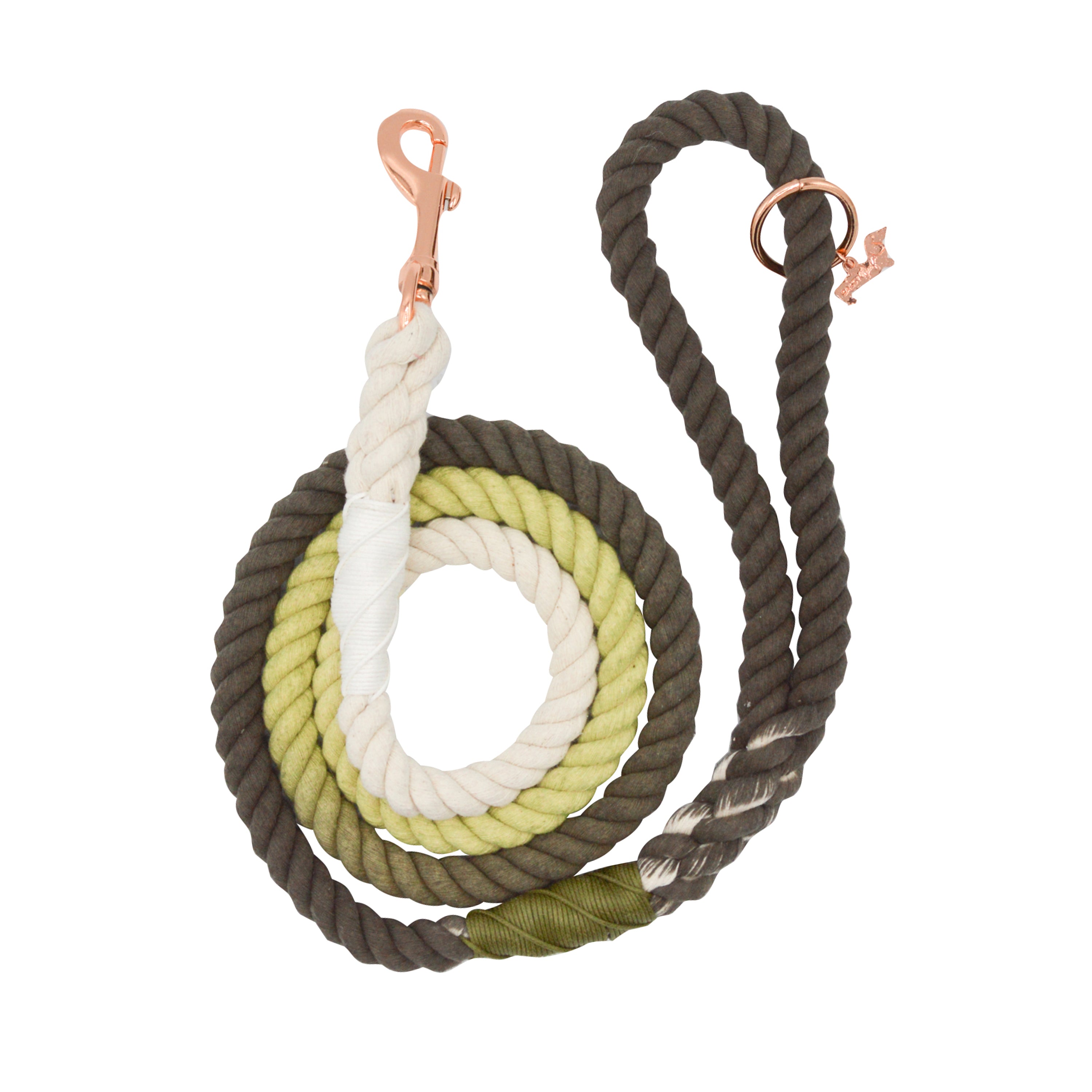 Sassy Woof Rope Dog Leash Ombre Olive