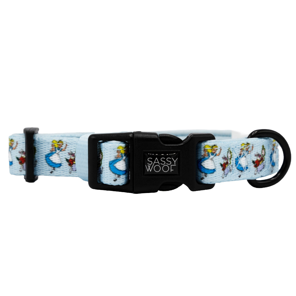 Dog Collar - Alice in Wonderland (Blue)