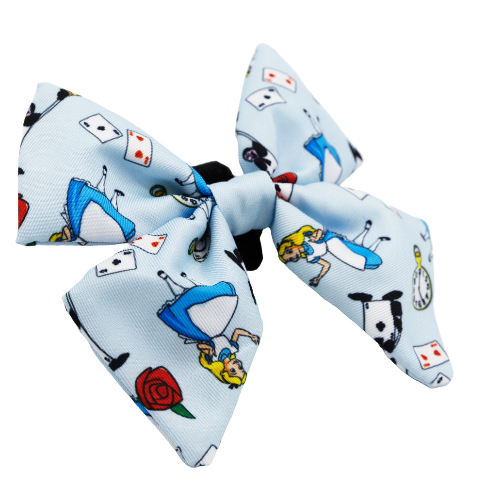 Dog Sailor Bow - Alice in Wonderland (Blue)