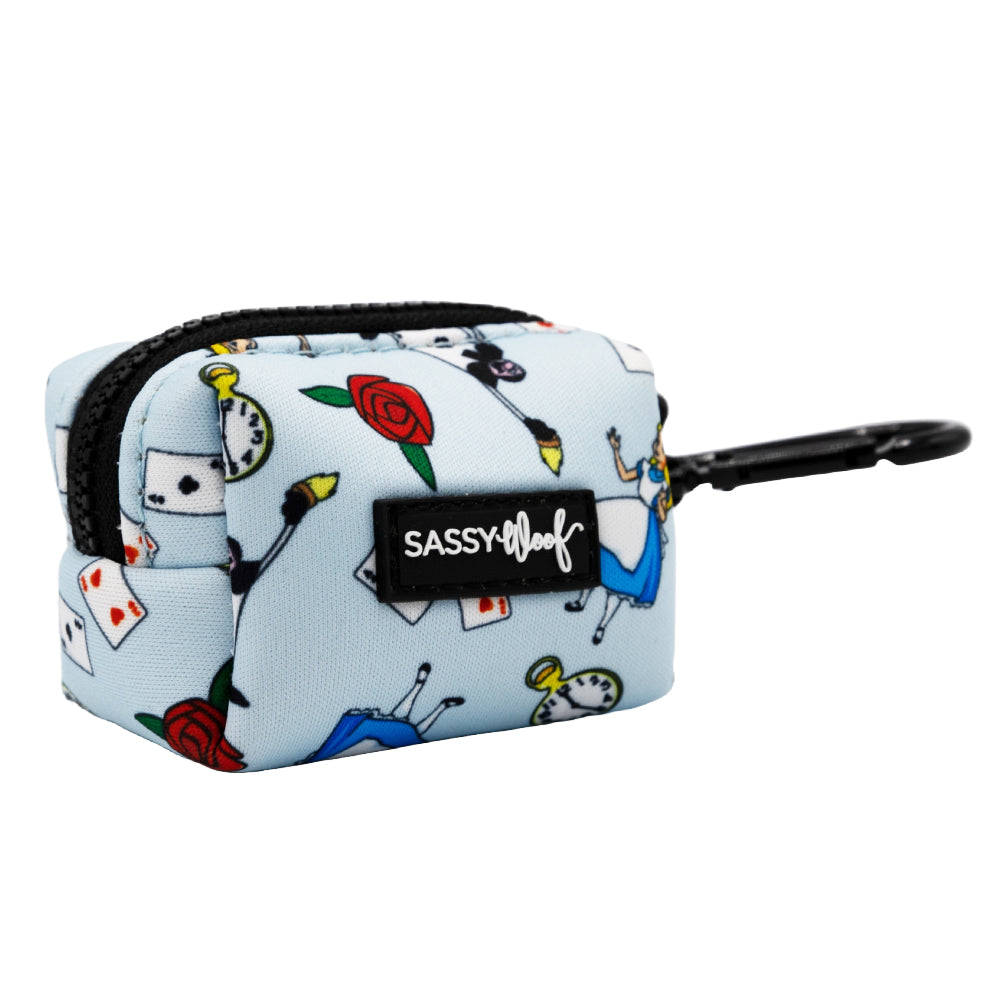 Dog Waste Bag Holder - Alice in Wonderland (Blue)