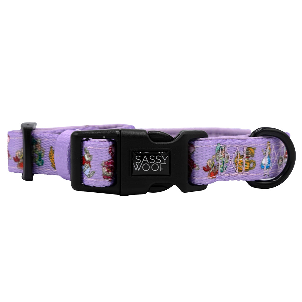 Dog Collar - Alice in Wonderland (Purple)