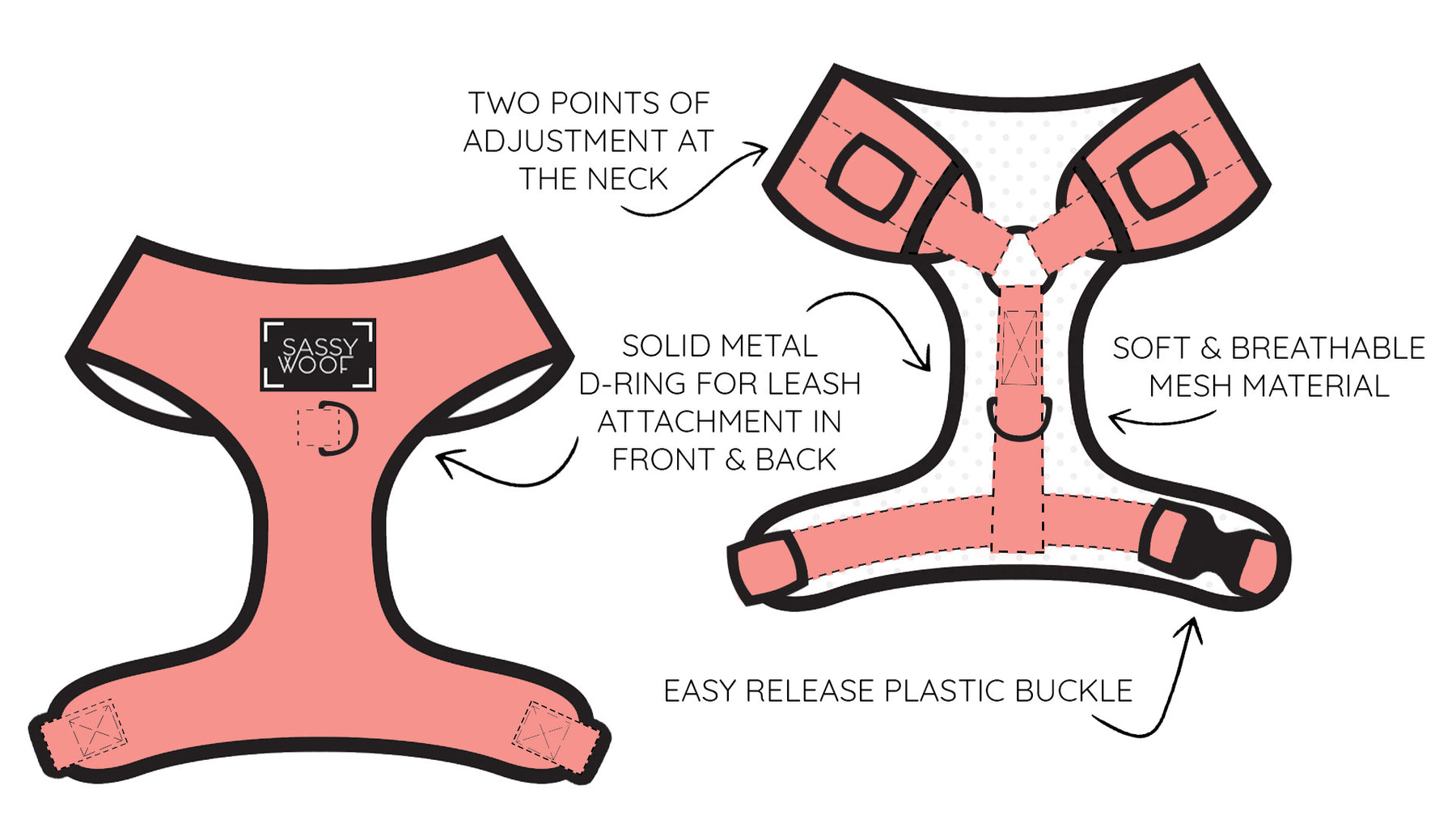 Dog Adjustable Harness - Polly Pocket™