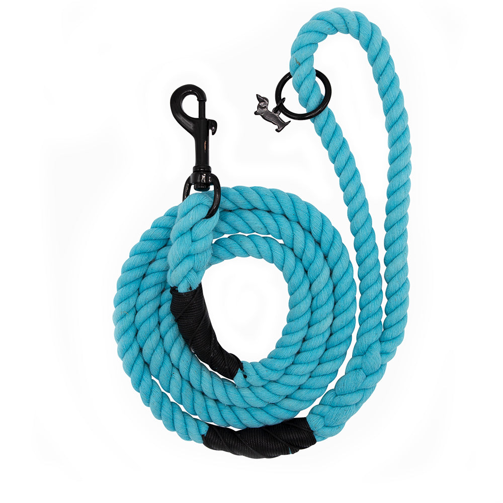 Dog Rope Leash - Neon Blue