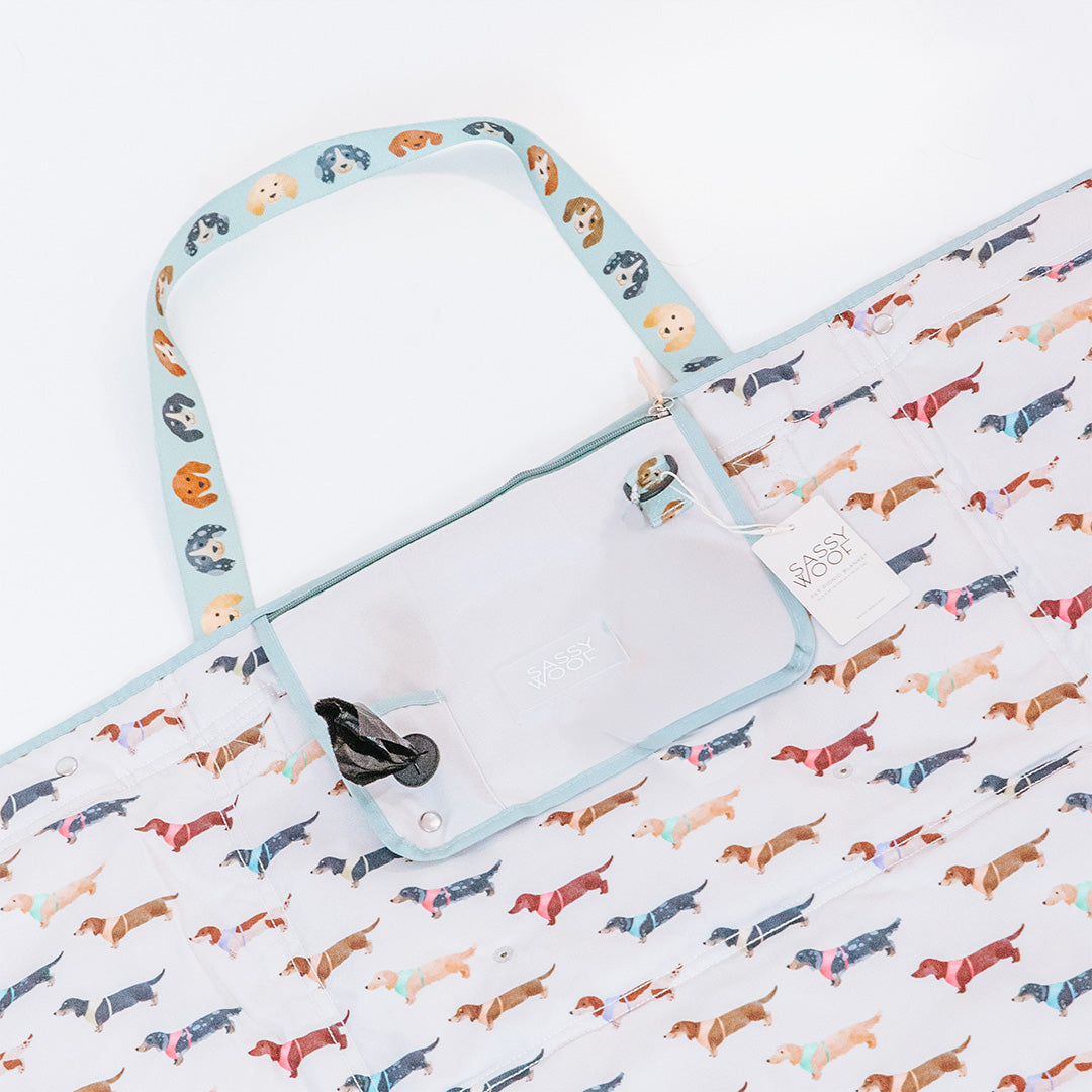 Dog Picnic Blanket - Dainty Dachshunds