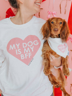 Crewneck Sweatshirt - My Dog is my BFF (PINK)