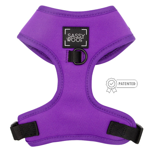 Dog Adjustable Harness Neon Purple Sassy Woof Product