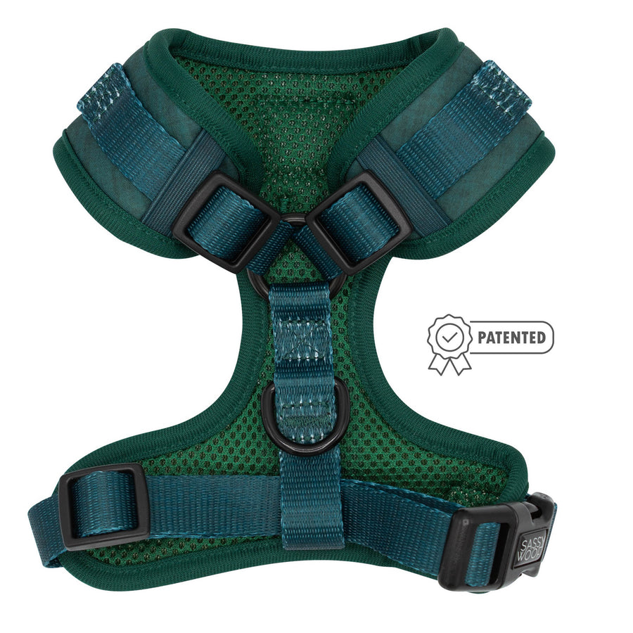 Dog Adjustable Harness - Forest | Sassy Woof Product