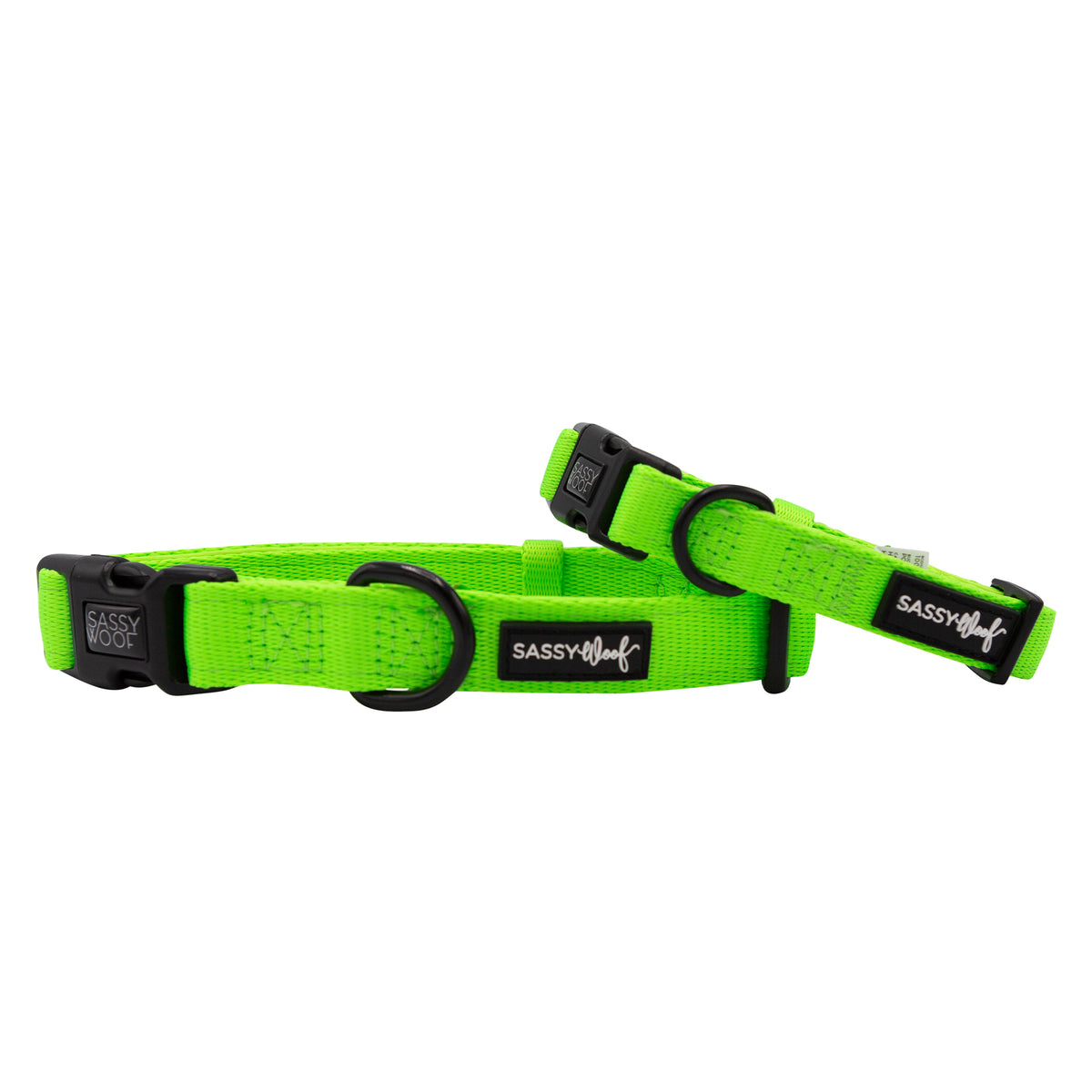 Sassy Woof Dog Collar Neon Green Green Xs